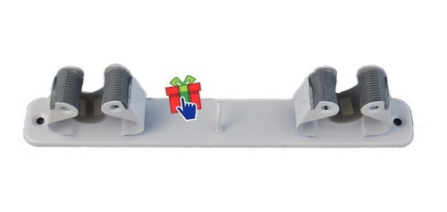 Imagen 2 de 7 de Set X 3 Soporte Organizador Metal Sujeta 6 Escobas Pared