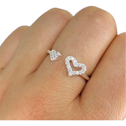 Anillo Amor Enlazado Con Piedras Blancas Micropave Ap 429