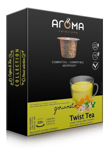 10 Cápsulas Aroma Para Nespresso Chá Citrus Twist Tea