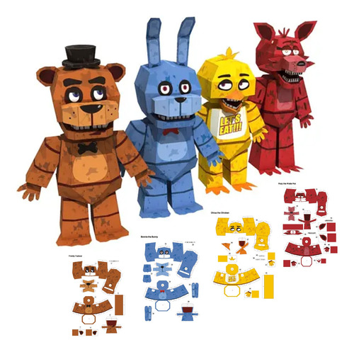 Five Nights And Freddy Papercraft (figuras)