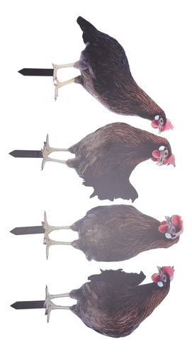 Estacas De Gallina Para Decoración De Gallinas, 4 Unidades,