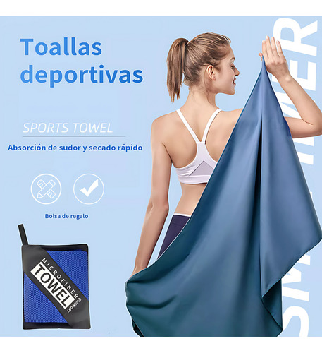 Toalla Microfibra: Ideal Para Gimnasio, Playa, Viajes.