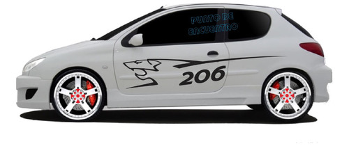 Stickers Franjas Laterales Leon Para Peugeot 206