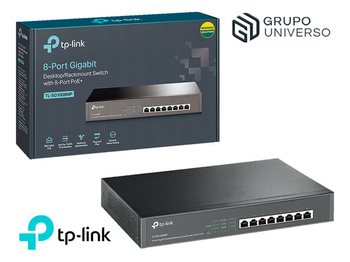 Tl-sg1008mp Tp-link Switch Ethernet 10/100/1000 Mbps 8-port