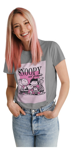 Polera Snoopy Charlie Brown Monito Algodon Estampado