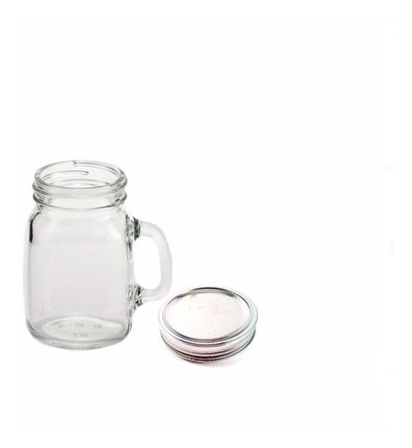 12 Tarros Mason Mini Liso Con Tapa 100ml