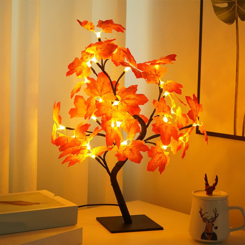 A Árbol De Arce Iluminado De Mesa, Decoración Led De Acción