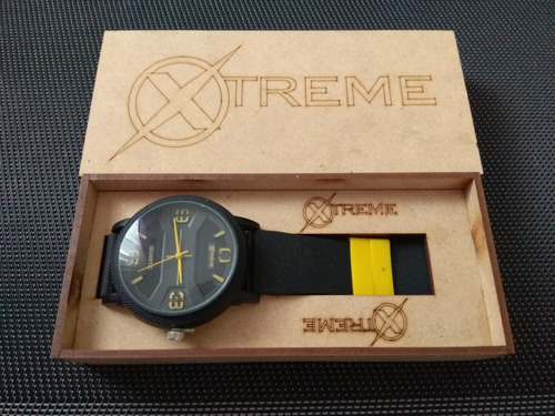 Reloj De Pulso Para Hombre Xtreme Estuche Caja En Mdf