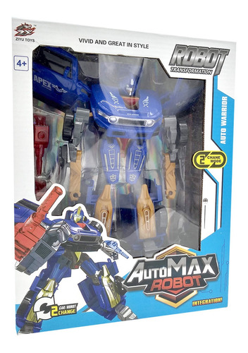 Auto Transformers Max Robot Juguete Transformable 2 En 1