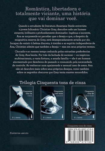 Livro Cinquenta Tons De Cinza, De E L James, Editora Intrínseca, 2012, Em Português