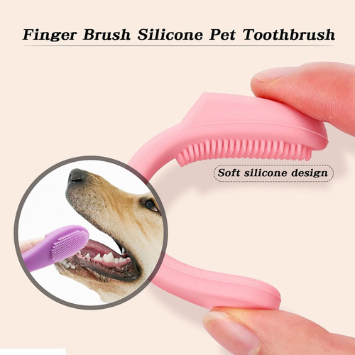 4 Piezas Cepillo De Dientes De Silicona Para Mascotas,