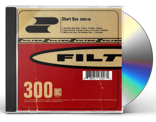 Filter - Short Bus Cd P78