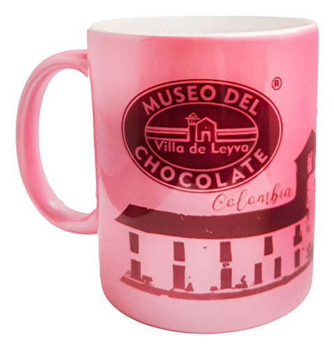 Mugs Pocillos Chocolateros Rosados Museo Del Chocolate 4uds