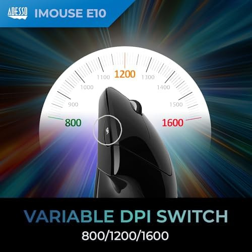 Adesso Imouse E10 Ratão Sem Fio Rf Óptico Ergonômico De