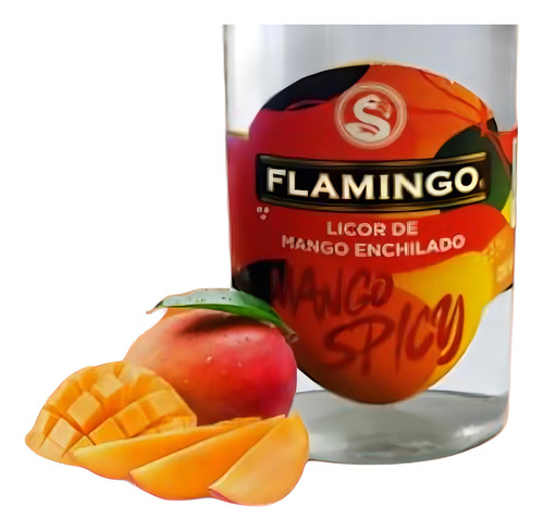 Pack De 4 Licor Flamingo Mango Enchilado 1 L