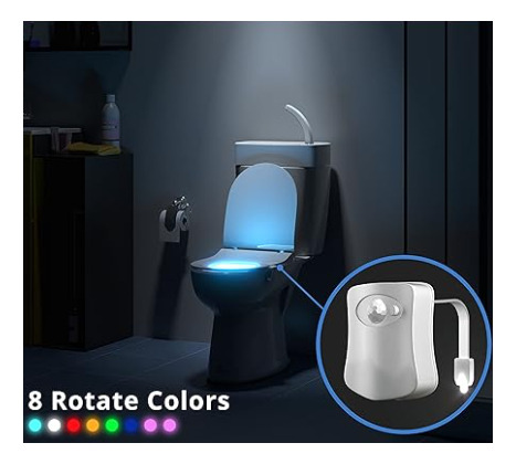 Luz Led Sensor Movimiento Multi Color Inodoro Water Baño