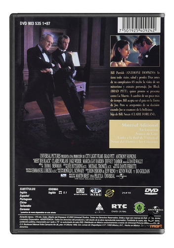 Dvd ¿conocen A Joe Black? Brad Pitt Claire Forlani (Usado)