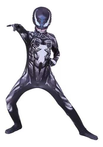 Fantasia Cosplay Colorida Homem-aranha Venom Adulto Criança