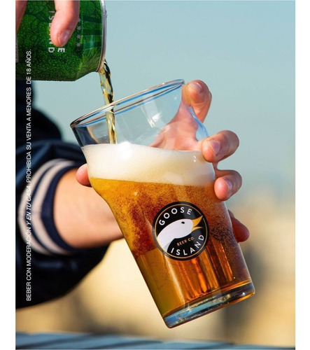 Imagen 3 de 10 de Vaso De Cerveza Goose Island 560ml. - Original