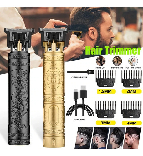 Kit 2 Maquinas Vintage  Corta Pelo Barba Patilla Trimmers