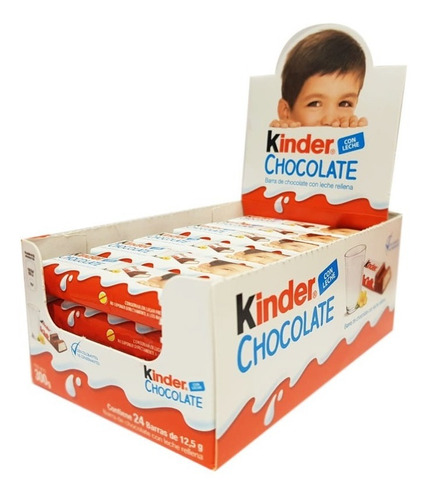 Imagen 1 de 5 de Barrita Kinder 12,5grs X 24uni. - Barata La Golosineria
