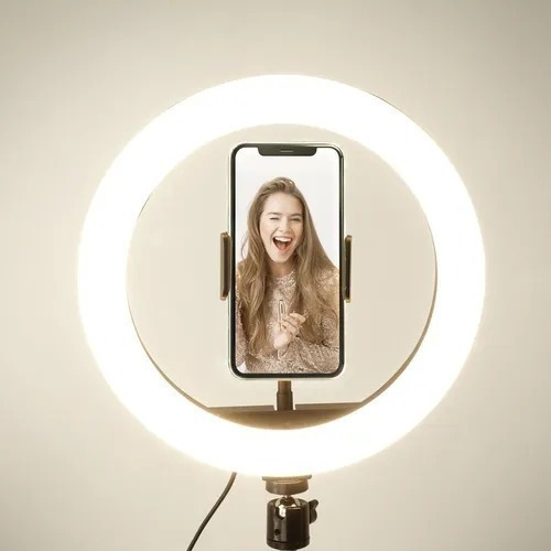 Imagen 3 de 10 de Aro Luz Led Rgb 30cm Profesional + Trípode 2.10 Mt