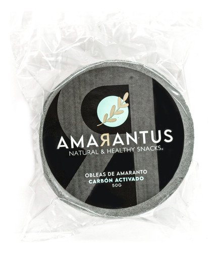 Amarantus® Oblea De Amaranto Sabor Carbon Activado | 10 Pzas
