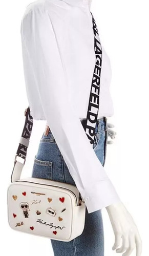 Karl Lagerfeld Maybelle Double Zip Charm Crossbody K-pins