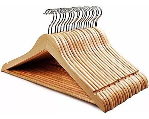 20 Percheros De Madera De Alta Calidad Antideslizantes Para