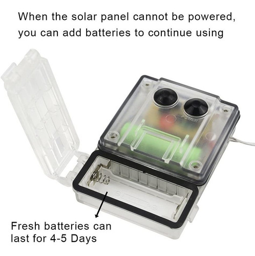 Erchen Solar Powered Led String Lights With Backup Batt...