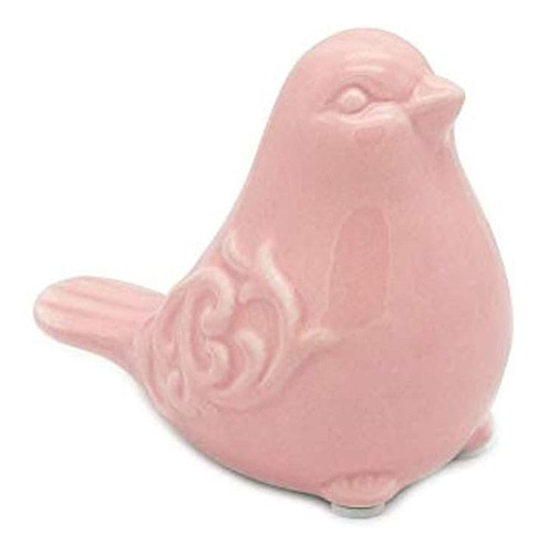 Saideke Home - Figura Decorativa De Pájaro Gordito De Cerámi