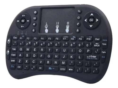 Mini teclado inalámbrico airmouse android smart tv iluminado hot sale