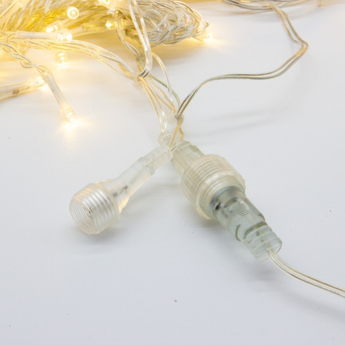 Imagen 5 de 9 de Cortina Luces Led 6x3 Metros Luz Fija Interconectable Ambar