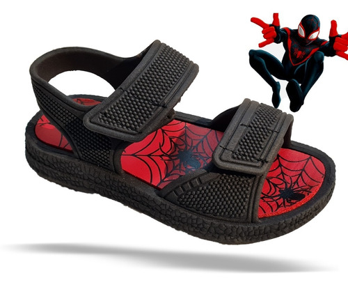 Sandalias Spiderman Nene Ojotas Velcro Abrojo Económica