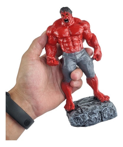 Boneco Hulk Vermelho Marvel Decoração 18cm Presente
