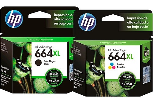 Imagem 2 de 5 de Kit Cartucho 664xl Para Impressora Hp Colorido + Preto