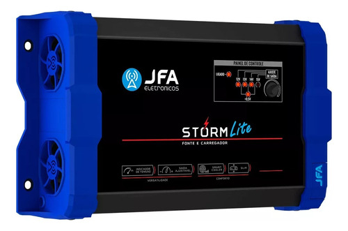 Fonte Carregador De Bateria Jfa 70a Lite Storm Slim Bivolt