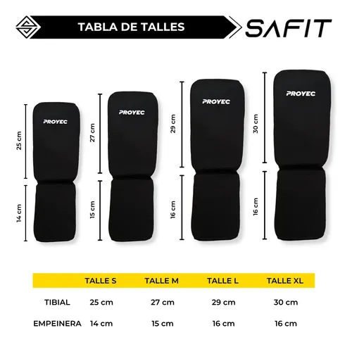 Protector Tibial Empeine Elastizado Proyec Kick Bonxing