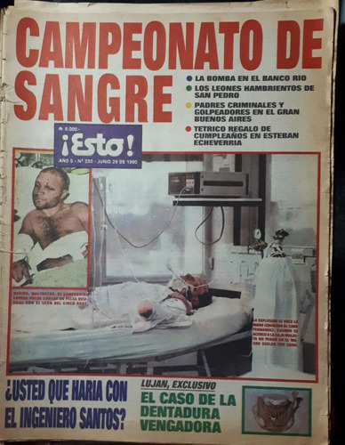 Revista Esto 1990 Homosexual Circo Akay Bomba Banco Rio 