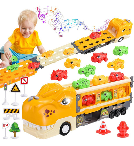 Carros Juguete Dinosaurio Transformer 7 En 1 Para Niños