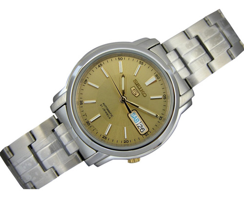 Relógio Seiko Masculino Automático Aço E Dourado Snkl81k1