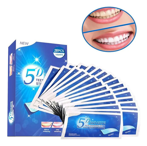 2x Caja Tiras Blanqueamiento 5d Advanced Teeth Whitening Str