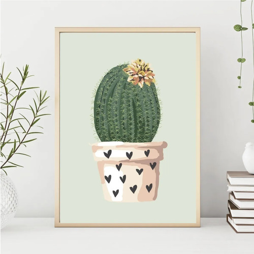 Imagen 3 de 7 de Cuadros Modernos - 20x30 Cm - Hojas, Cactus, Suculentas Más!