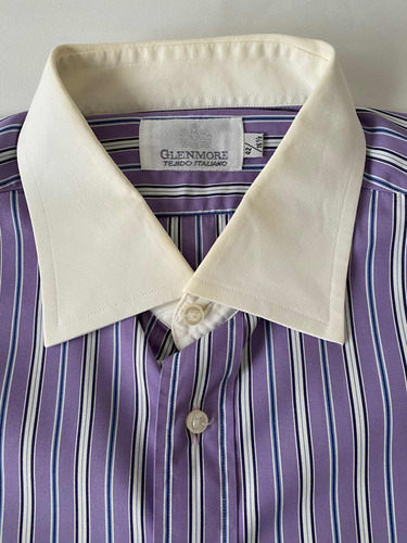 Camisa Glenmore Vestir Talle 42 Tela Italiana Manga Larga