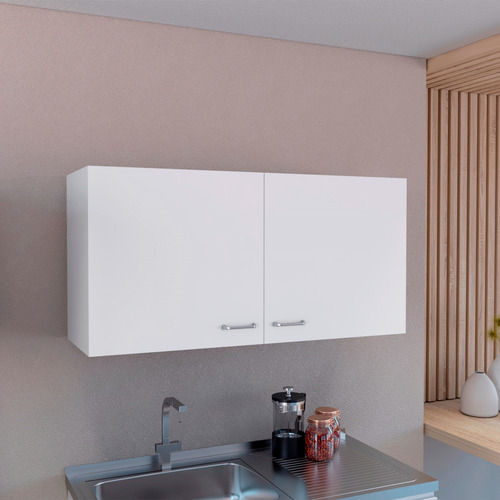 Gabinete Superior De Cocina Napoles Blanco 100x49cm Con Dos
