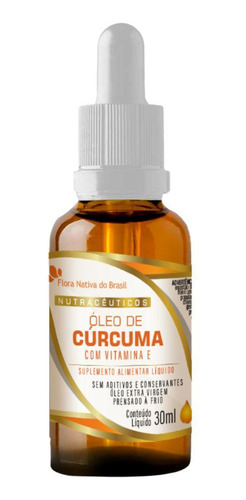 Óleo De Cúrcuma Com Vitamina E Em Gotas 30ml - Flora Nativa