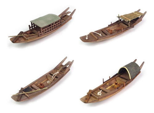 Imagen 7 de 9 de Barco De Vela Modelo De Canoa De Barco De Madera Antiguo