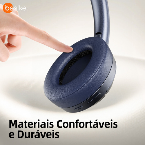 Fone de Ouvido sem fio Basike Bluetooth Ba-FON197 cor azul