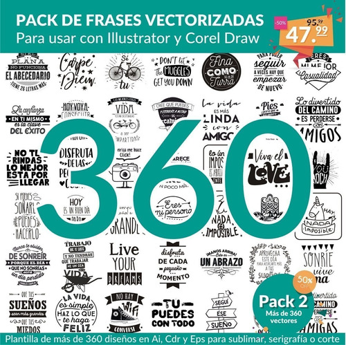 360 Plantilla Frases Vinilo Sublimacion Tazas Remera Frascos