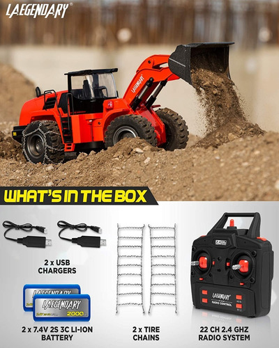 Imagen 4 de 6 de Tractor Radio Control A Escala 1:14 C/ 22 Canales Full Metal